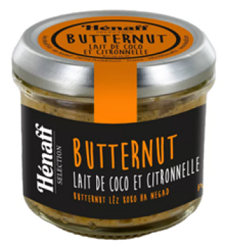 Butternut-Aufstrich mit Kokosmilch und Zitronengras im Glas